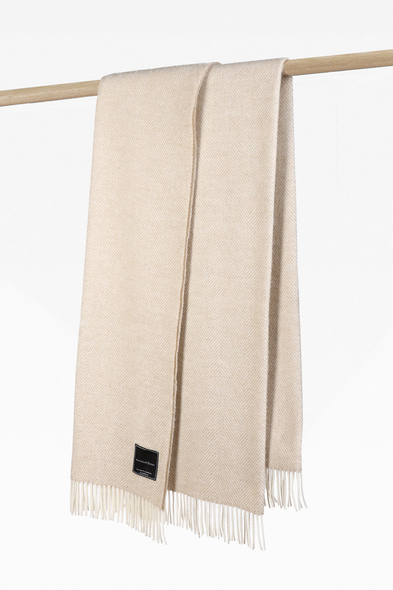 Cameron Herringbone Blanket Throw Edinburgh Cashmere