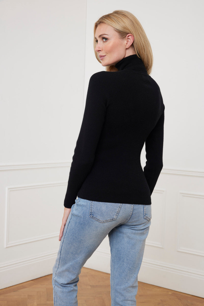 Luna Ladies Roll Polo Edinburgh Cashmere