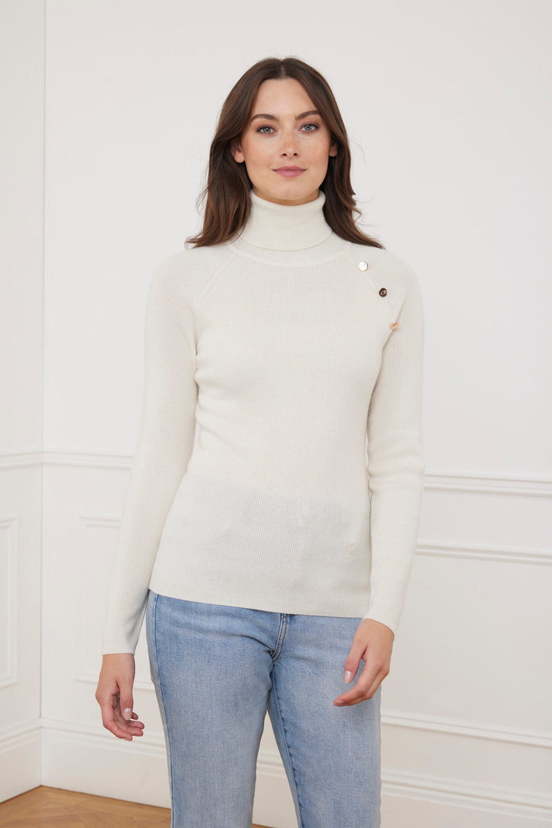 Luna Ladies Roll Polo Edinburgh Cashmere