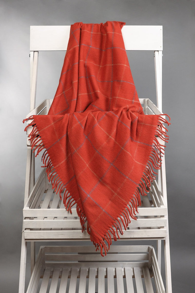 Tartan Wool Blend Blanket Edinburgh Cashmere