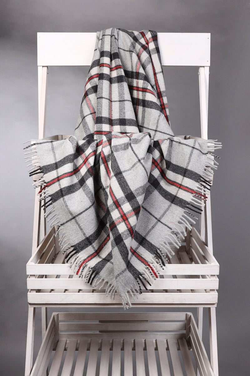 Tartan Wool Blend Blanket Edinburgh Cashmere