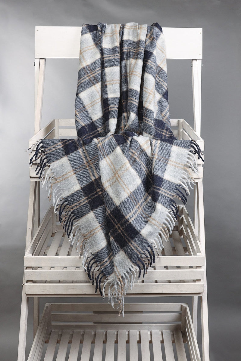 Tartan Wool Blend Blanket Edinburgh Cashmere