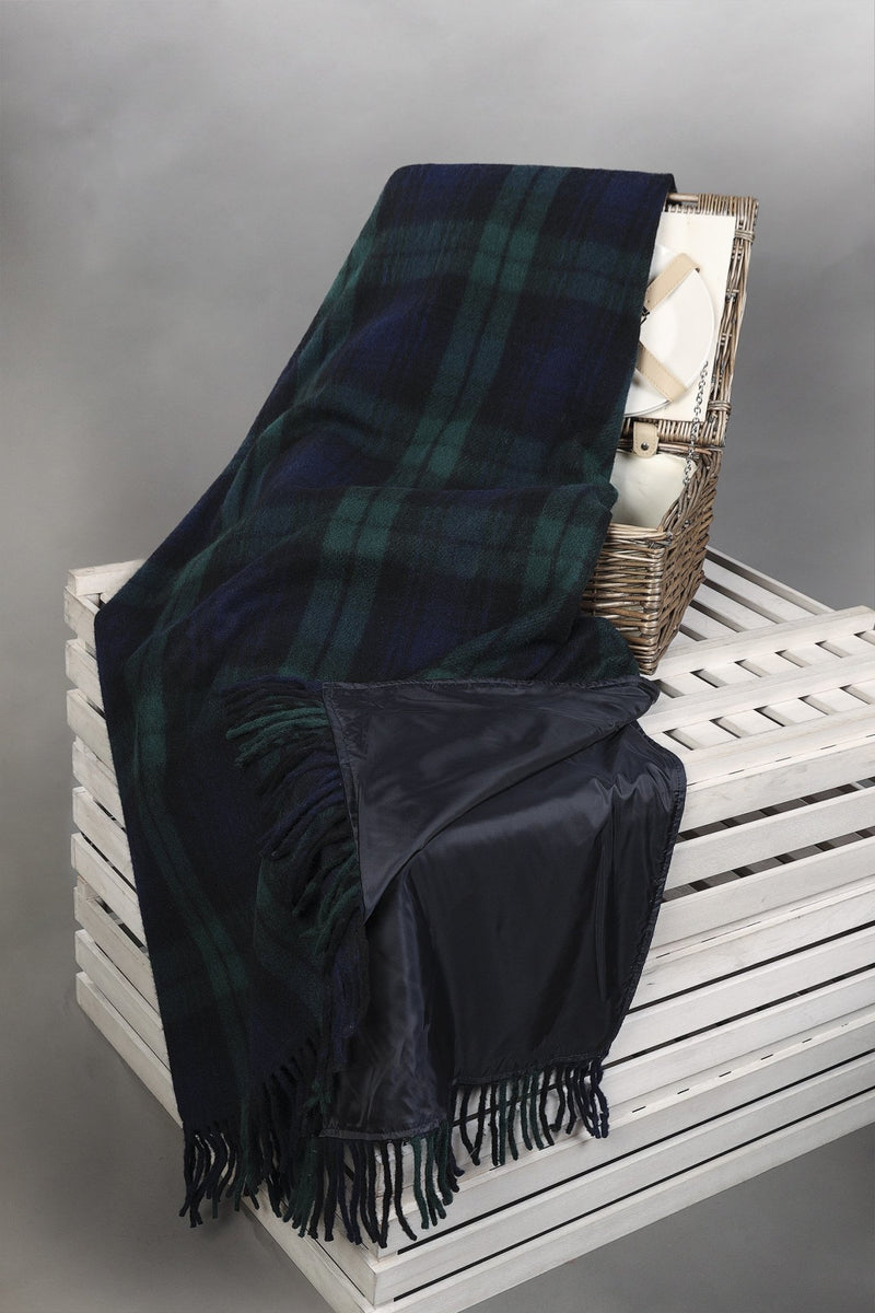 Tartan Wool Blend Blanket Edinburgh Cashmere